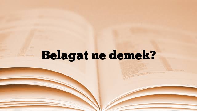 BELAGAT NEDİR? 4