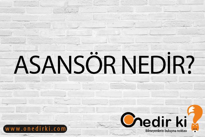 ASANSÖR NEDİR? 1