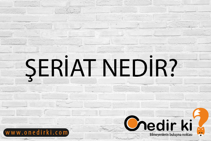 ŞERİAT NEDİR? 1