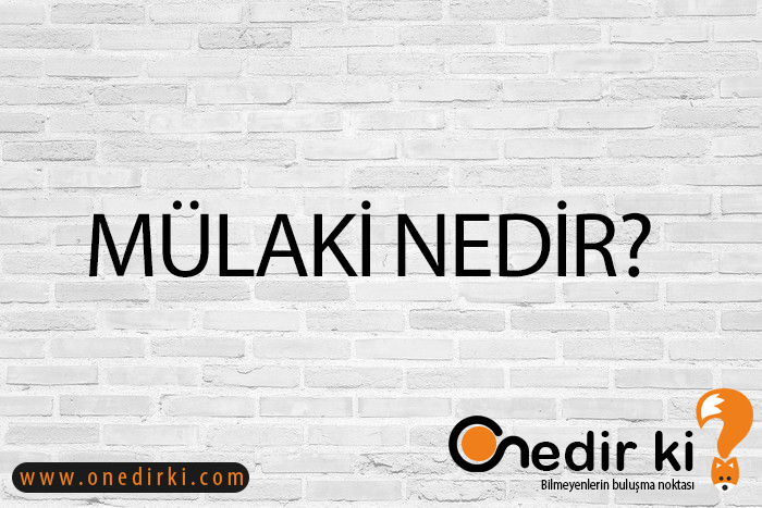 MÜLAKİ NEDİR? 3