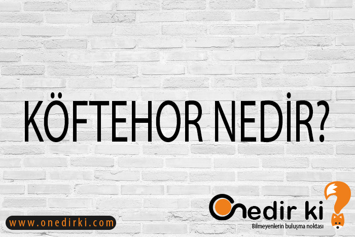 KÖFTEHOR NEDİR? 1