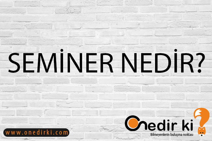 SEMİNER NEDİR? 1