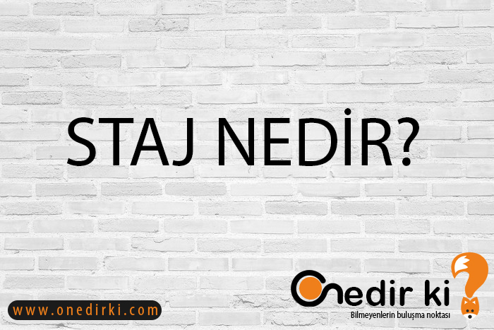 STAJ NEDİR? 1