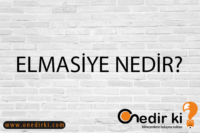 ELMASİYE NEDİR? 1