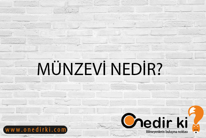 MÜNZEVİ NEDİR? 1