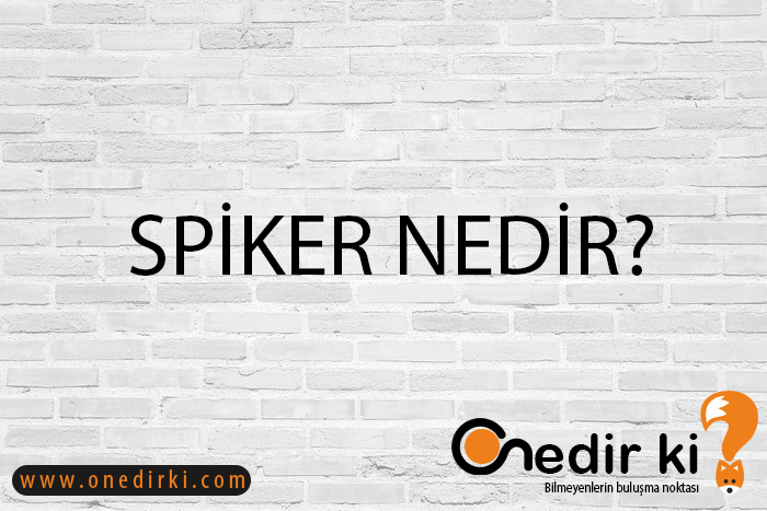 SPİKER NEDİR? 1