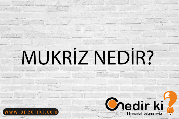 MUKRİZ NEDİR? 1