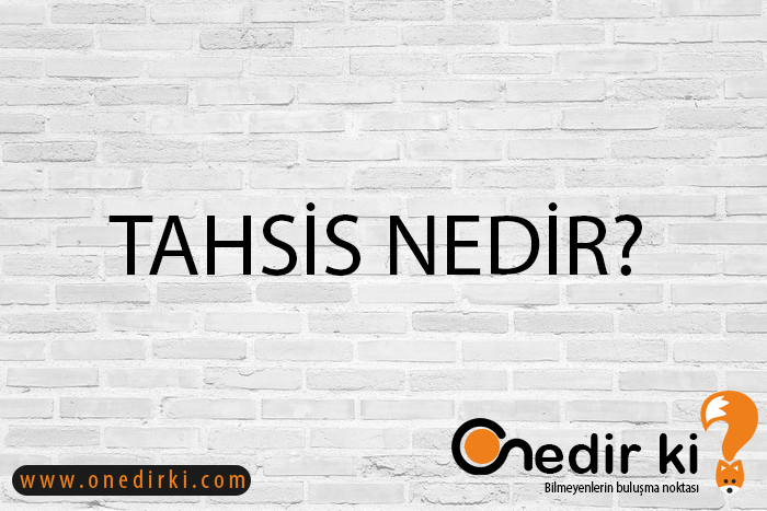 TAHSİS NEDİR? 1