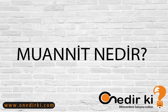 MUANNİT NEDİR? 10