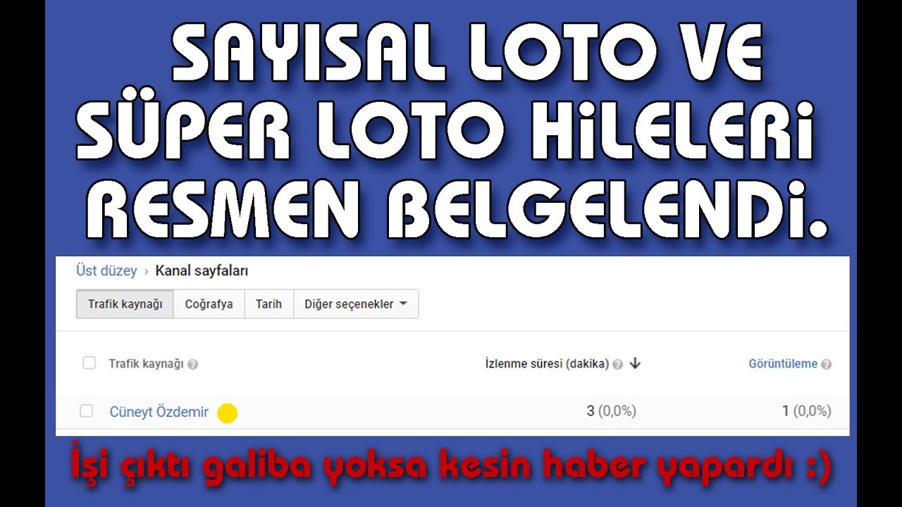 Sayısal Loto ve Süper Loto çekilişlerinde Hile olduğu belgelendi! 1