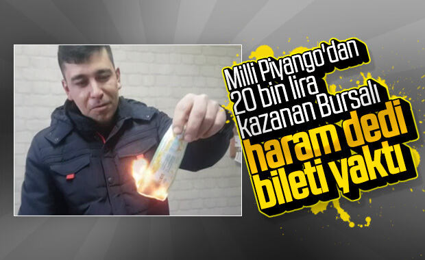 20 bin lira İsabet eden Milli Piyango biletini haram diye yaktı! 1