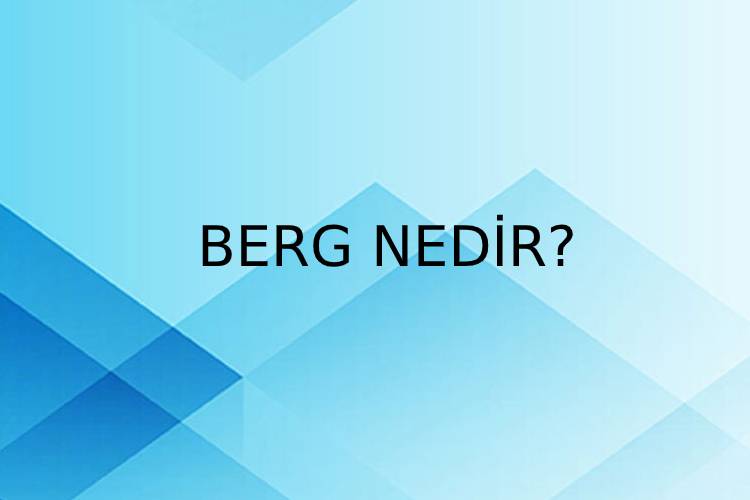 Berg Nedir? 2