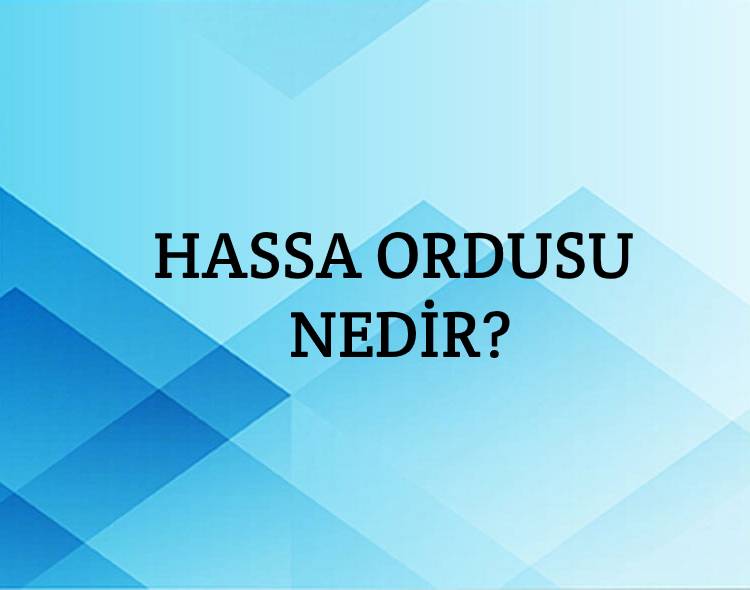 Hassa Ordusu Nedir? 1