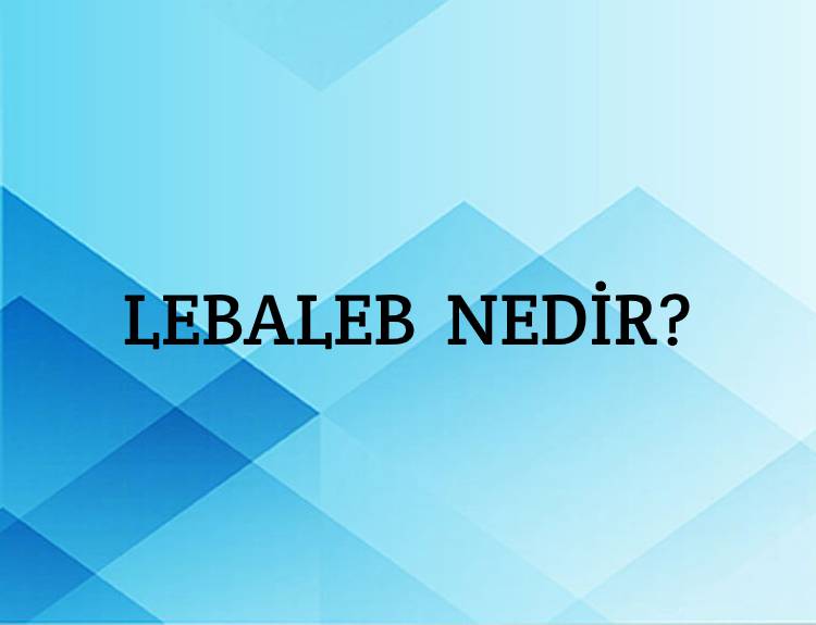 Lebaleb Nedir? 1