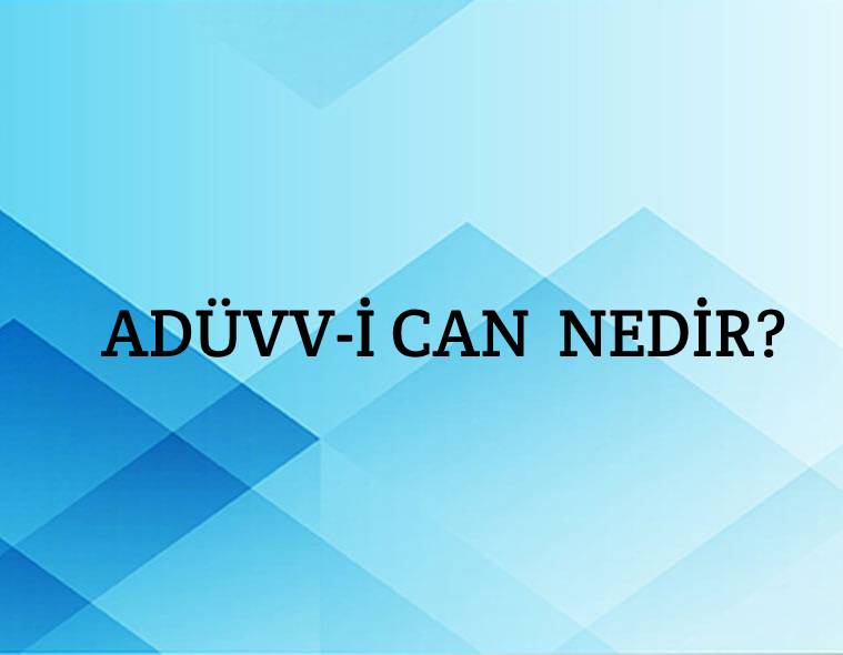 Adüvv-i Cân Nedir? 1