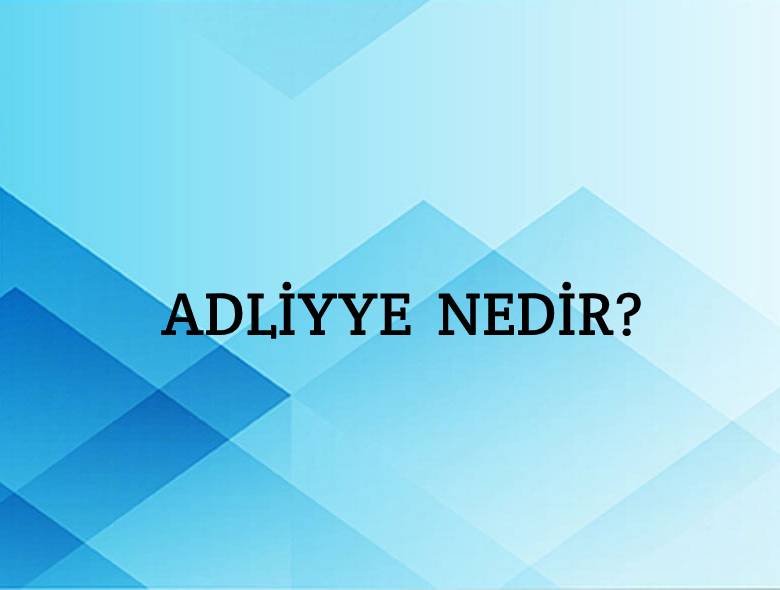 Adliyye Nedir? 1