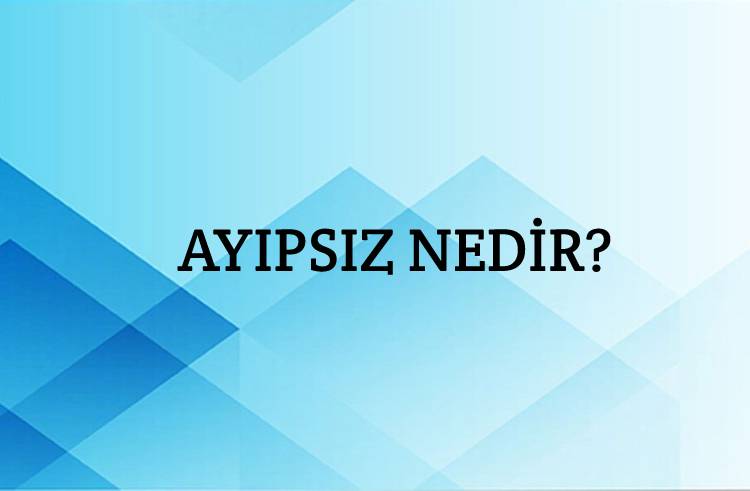 Ayıpsız Nedir? 1