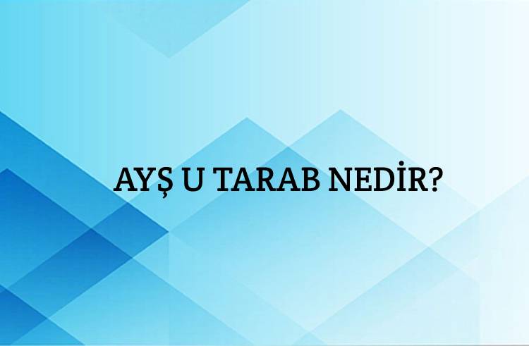 Ayş u tarab Nedir? 2