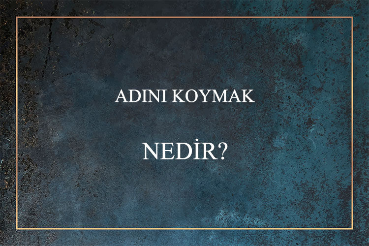 Adını Koymak Nedir? 1