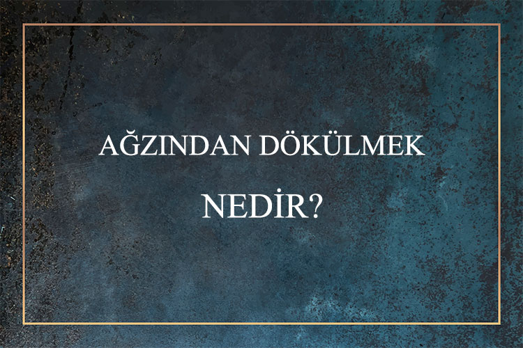 Ağzından Dökülmek Nedir? 1