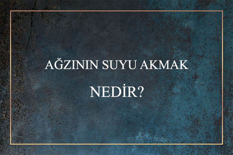 Ağzının Suyu Akmak Nedir? 1