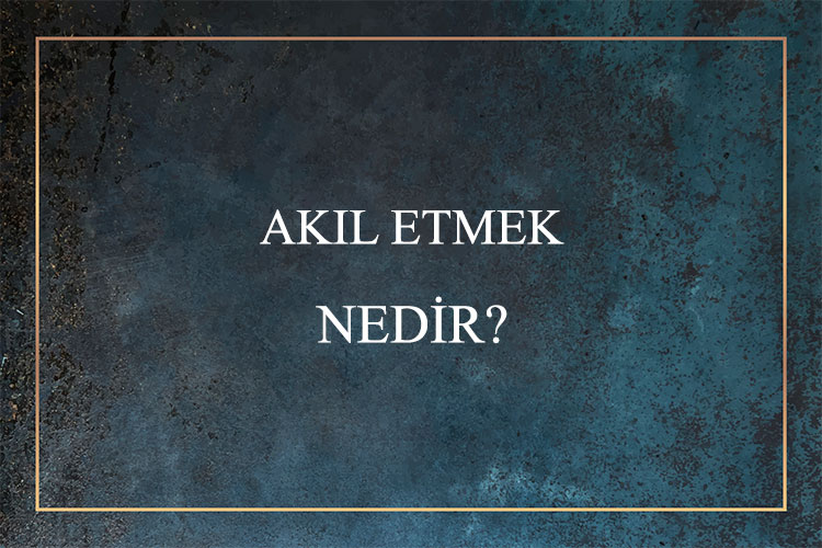 Akıl Etmek Nedir? 1