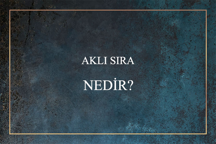 Aklı Sıra Nedir? 1