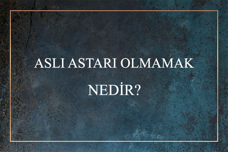 Aslı Astarı Olmamak Nedir? 1