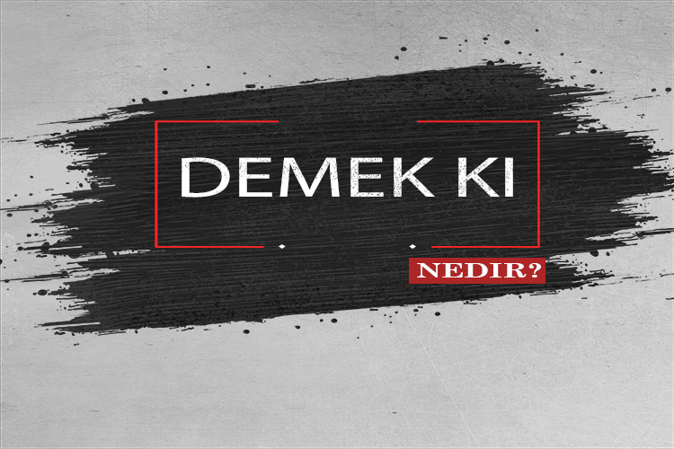 Demek Ki Nedir? 1