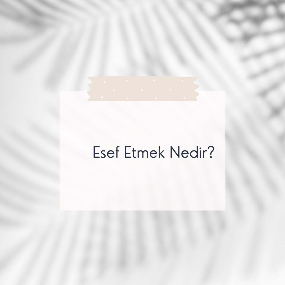 Esef duyuyorum ne demek?