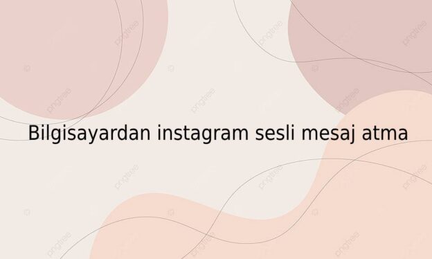 Bilgisayardan instagram sesli mesaj atma 1