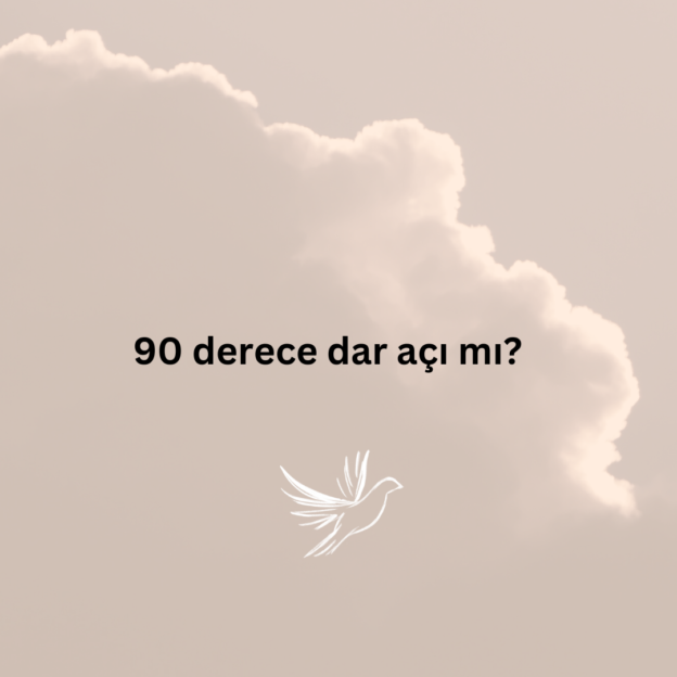 90 derece dar açı mı? 1