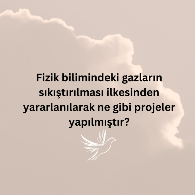 Fizik bilimindeki gazların sıkıştırılması ilkesinden yararlanılarak ne gibi projeler yapılmıştır? 1