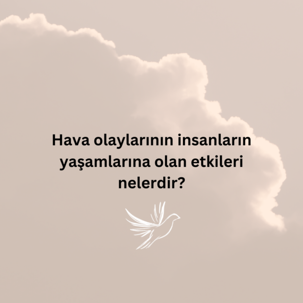 Hava olaylarının insanların yaşamlarına olan etkileri nelerdir? 1