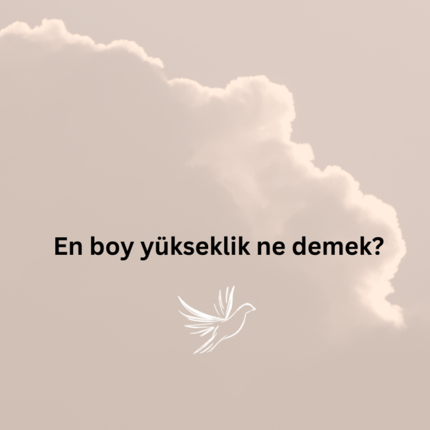 En boy yükseklik ne demek? 1