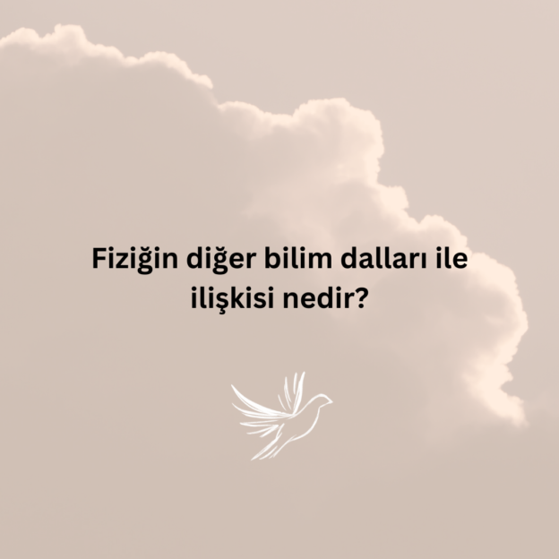 Fiziğin diğer bilim dalları ile ilişkisi nedir? 1