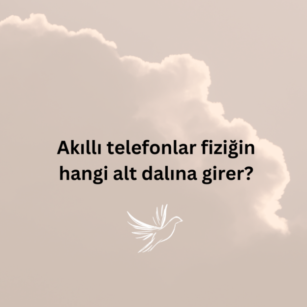 Akıllı telefonlar fiziğin hangi alt dalına girer? 1