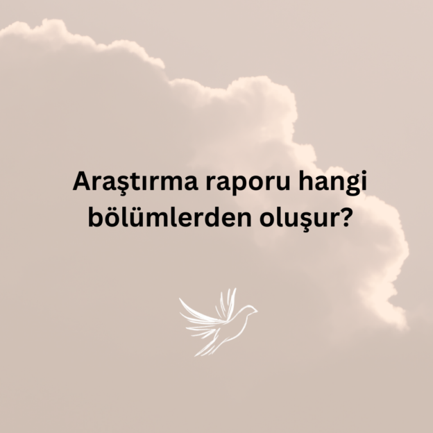 Araştırma raporu hangi bölümlerden oluşur? 1