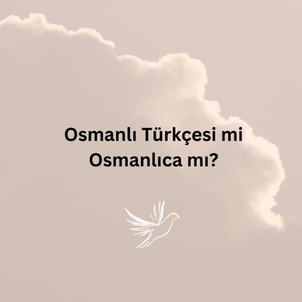 Osmanlı Türkçesi mi Osmanlıca mı? 1