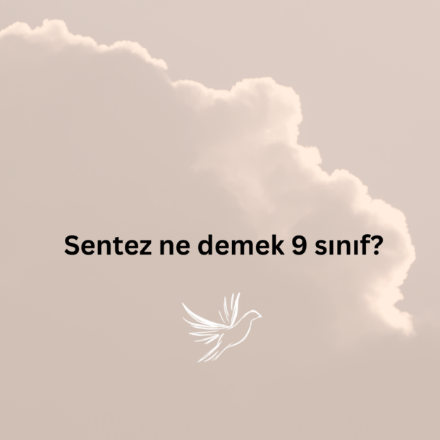 Sentez ne demek 9 sınıf? 1