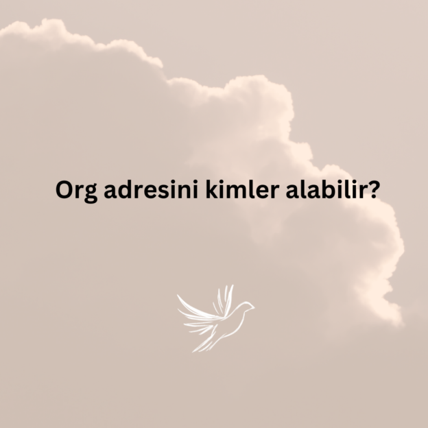 Org adresini kimler alabilir? 1