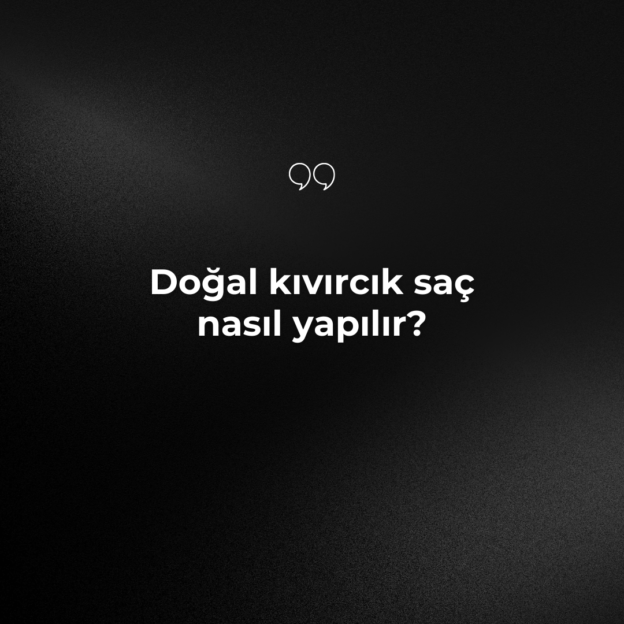 Doğal kıvırcık saç nasıl yapılır? 1