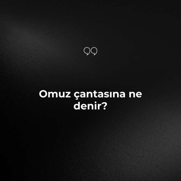 Omuz çantasına ne denir? 1