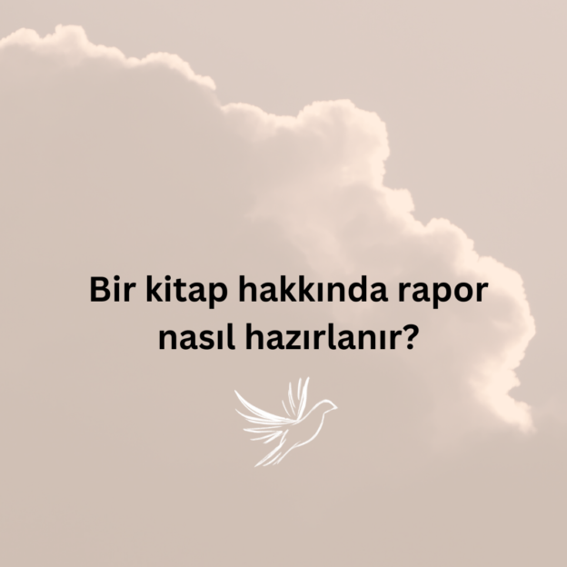 Bir kitap hakkında rapor nasıl hazırlanır? 1