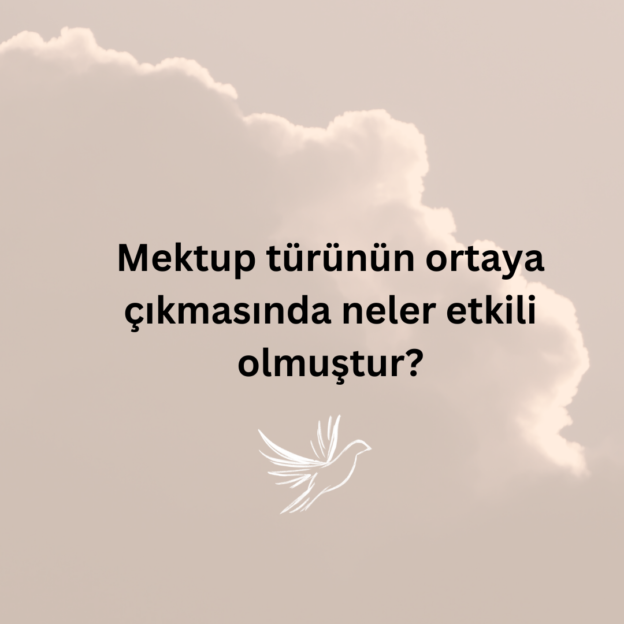 Mektup türünün ortaya çıkmasında neler etkili olmuştur? 1