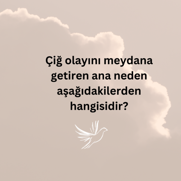 Çiğ olayını meydana getiren ana neden aşağıdakilerden hangisidir? 1