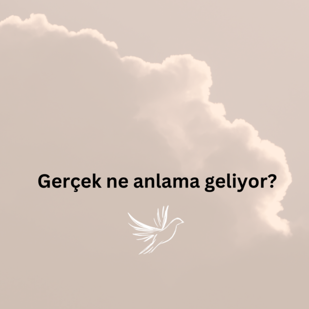 Gerçek ne anlama geliyor? 1