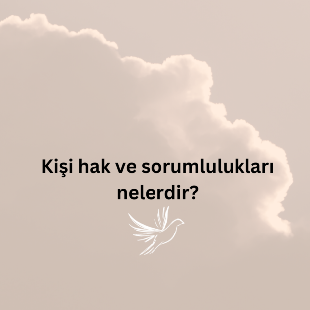 Kişi hak ve sorumlulukları nelerdir? 1