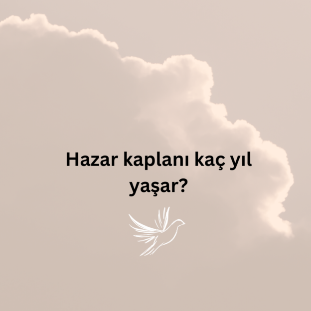 Hazar kaplanı kaç yıl yaşar? 1