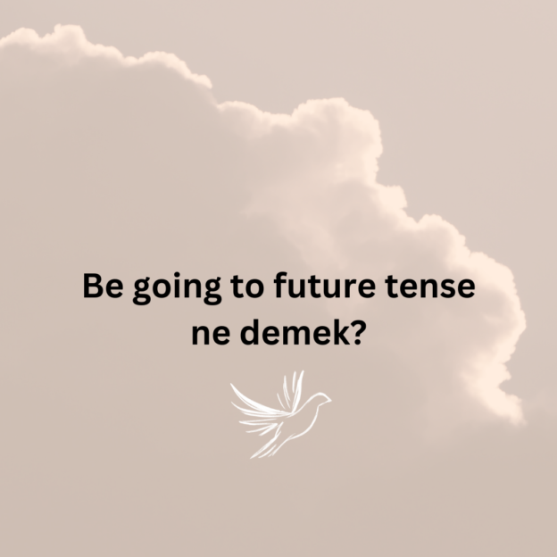 Be going to future tense ne demek? 1